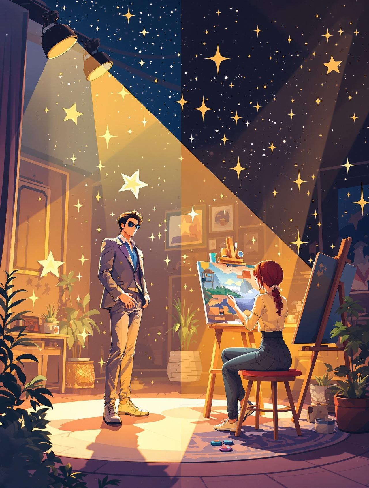 搜短剧ai - 双向奔赴的星光 - 双向奔赴动漫短剧封面
